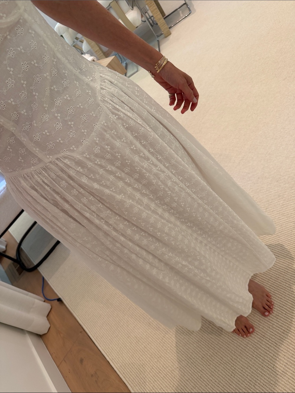 White Spaghetti-Strap Midi Dress - Picture 3 of 3